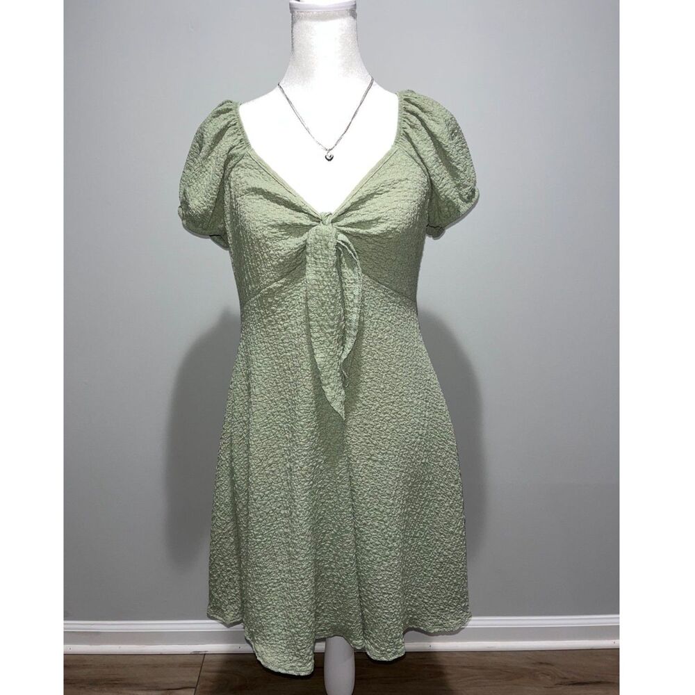 Jessica Simpson Sage Green Dress Milkmaid Cottage Core Garden Party Sundress XL